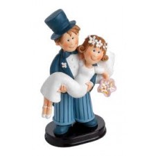 Figura boda tarta novia en brazos Grabada muñecos baratos